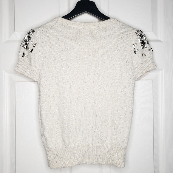 Patrizia Pepe embellished shoulder sweater M - Picture 2 of 7